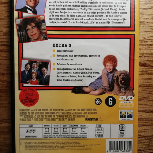 Annie DVD used with Greek subtitles