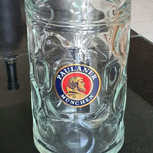 Paulaner Munchen beer glass collectible one liter like new