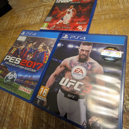 PS4 Games Bundle: UFC 3, PES 2017, NBA 2K16 Stephen Curry Edition