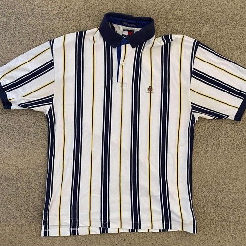 Tommy Hilfiger Vintage Polo Shirt Large used, white