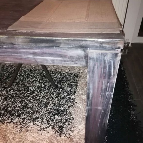 Wooden dining table rustic industrial style like new