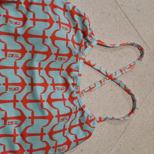 Chic Mess One-Piece Swimsuit brand new with tags, light blue anchor print