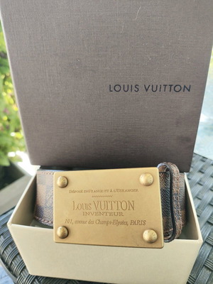 Ζώνη Louis Vuitton 44mm καφέ, σαν καινούργια