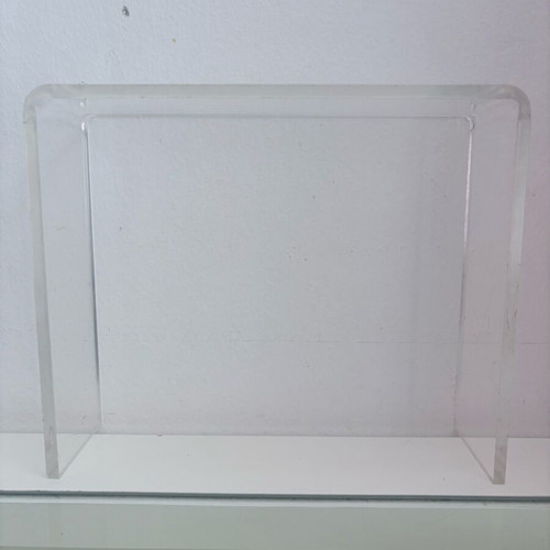 Presentation stand used, plexiglass