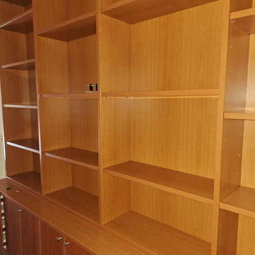 Large bookcase like new with cabinets and adjustable shelves