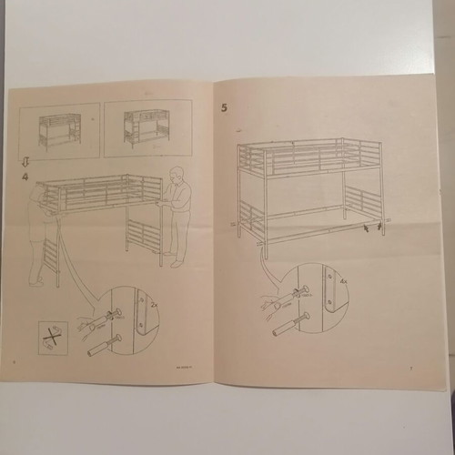 IKEA bunk bed like new with assembly manual and mattress