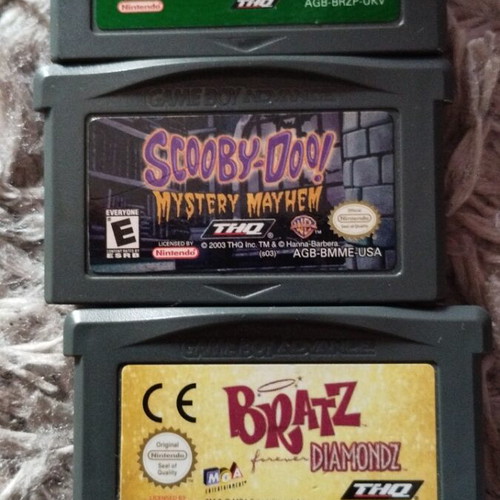 Game Boy Advance games like new Power Rangers, Scooby-Doo, Bratz