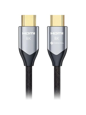 Forcell Cafule HDMI 2.1 кабел 8K 60Hz 4K 120Hz Ultra High Speed, 3м, черен нов