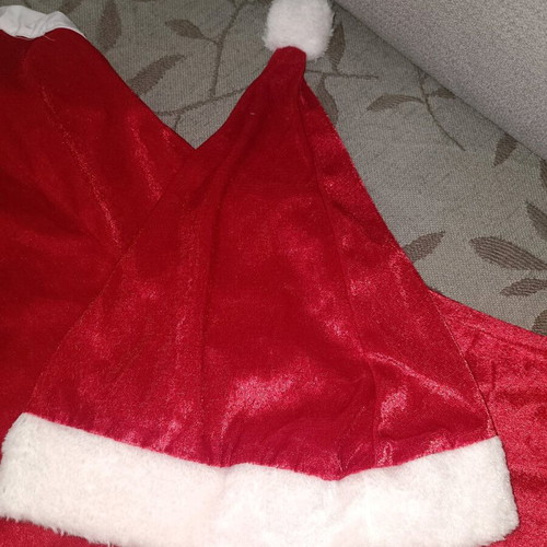 Santa Claus costume like new with hat and belt