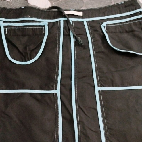 Full Circle mini skirt new, size S, black with turquoise