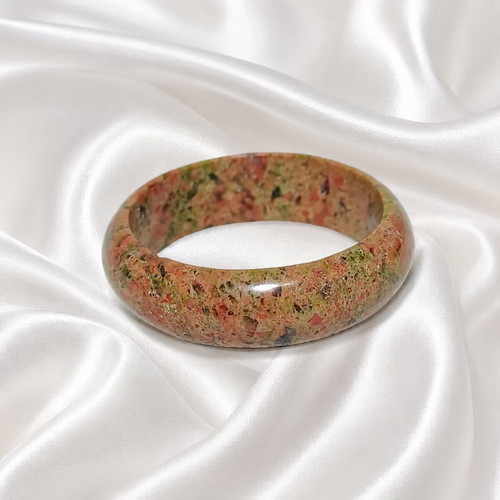 Handmade Unakite Stone Ring new, beige