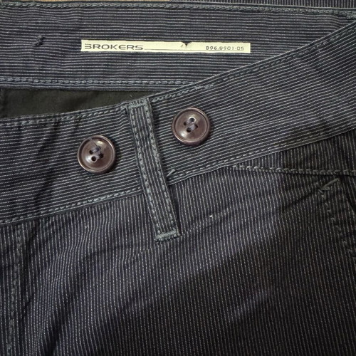 Brokers men's pants dark blue with thin stripe like new, size 34