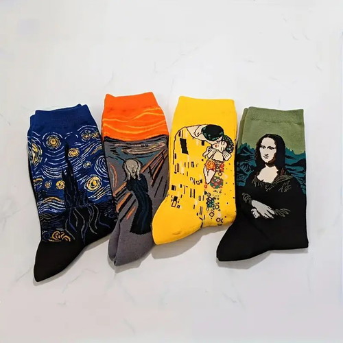 Socks with Design from Famous Painting New Unisex