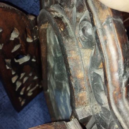 Decorative small mirror like new, carved wood