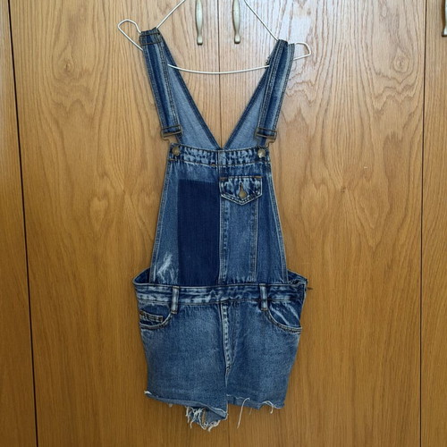 Pink Woman denim jumpsuit like new, blue
