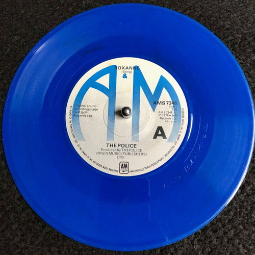 The Police Roxanne 7" Blue Vinyl single like new, rock