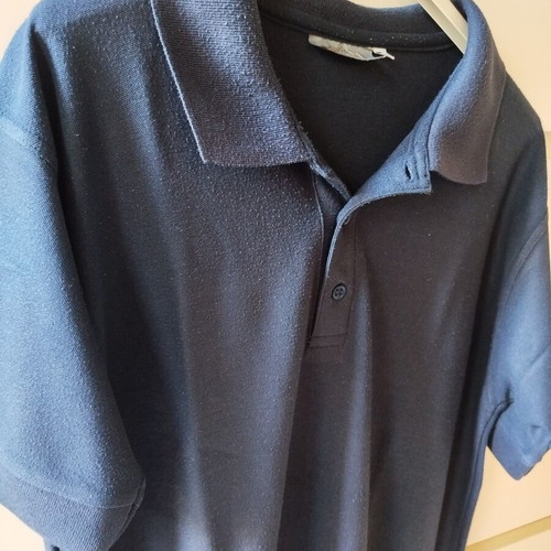 Earthbound men's polo shirt, dark blue, size L