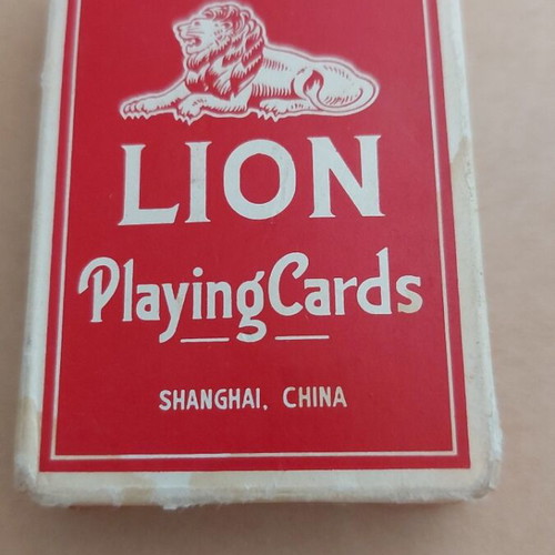 Lion Playing Cards vintage sealed