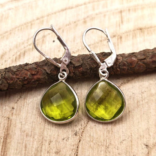Silver earrings with Peridot new