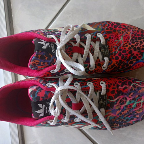 Adidas women's sneakers used, colorful, size 38.5