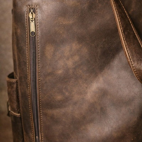 Handmade backpack new from genuine leather Greek craftsmanship brown