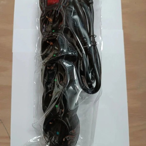 Black power strip 5 sockets new with ON/OFF switch