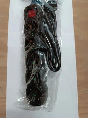 Black power strip 5 sockets new with ON/OFF switch