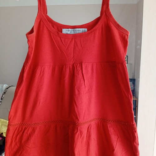 Zara red sleeveless top, size M