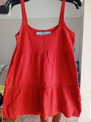 Zara red sleeveless top, size M