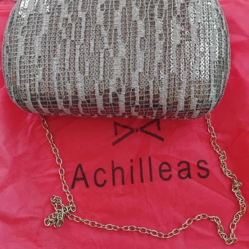 Achilleas silver clutch evening bag new