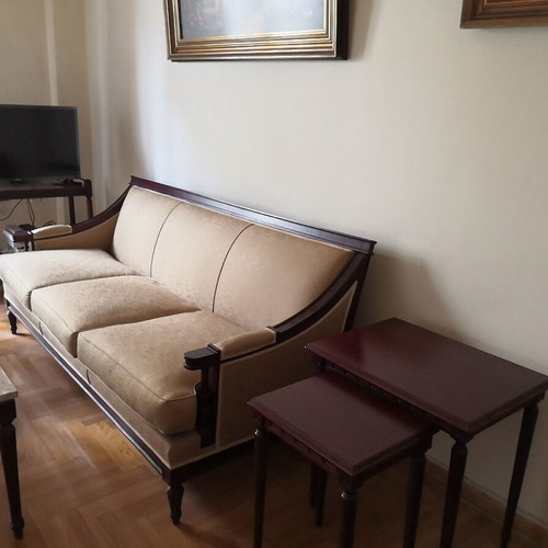 Louis XVI style classic living room set, like new, solid beech wood