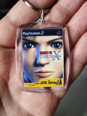 Resident Evil Code Veronica X PS2 acrylic keychain
