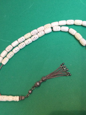 Worry beads used, made of camel bone