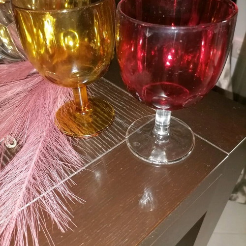 Collectible candlesticks used, vintage, goblet-shaped, set of 2