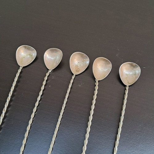 Vintage stirrer spoons like new, alpaca material
