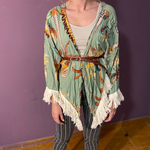 Nidodileda kimono used, green, one size