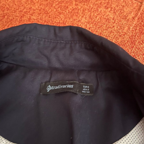 Stradivarius women's navy trench coat size S like new