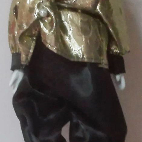 Pierrot handmade Italian doll 28 cm new with stand