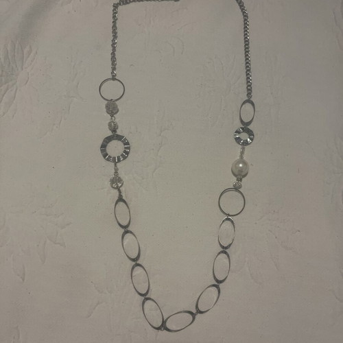 Oxette handmade long necklace silver