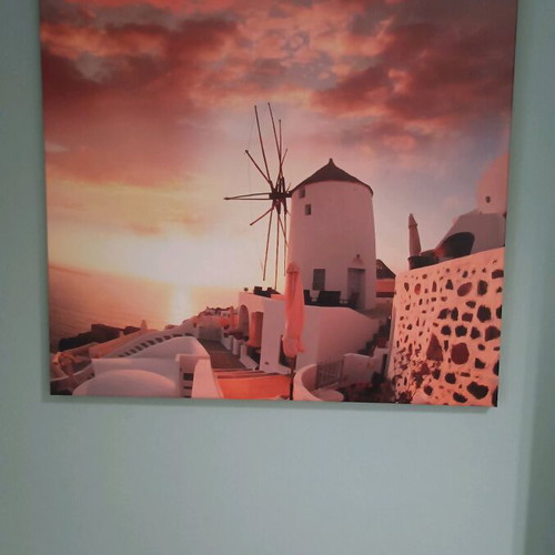 Print wall art Sunset Santorini like new