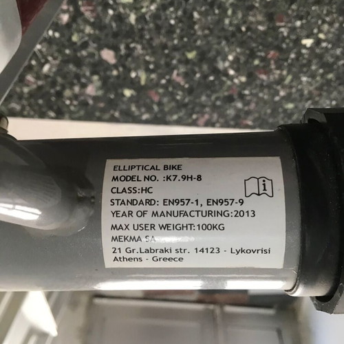 Elliptical Machine Pegasus K7.9H8 Like New
