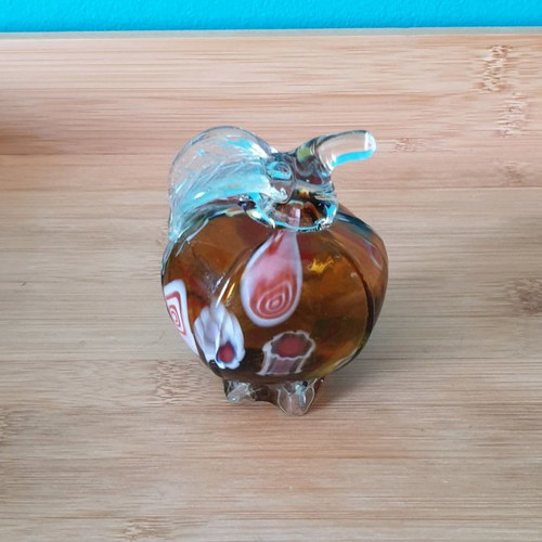 Glass decorative pomegranate used, Murano style