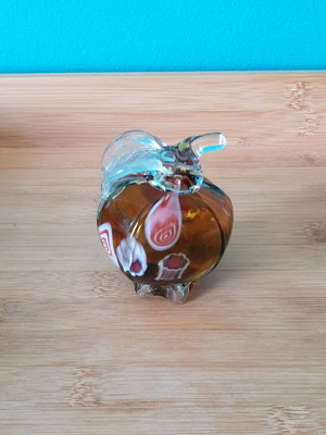 Glass decorative pomegranate used, Murano style