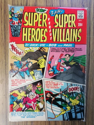 Comics Super Heroes Versus Super Villans used