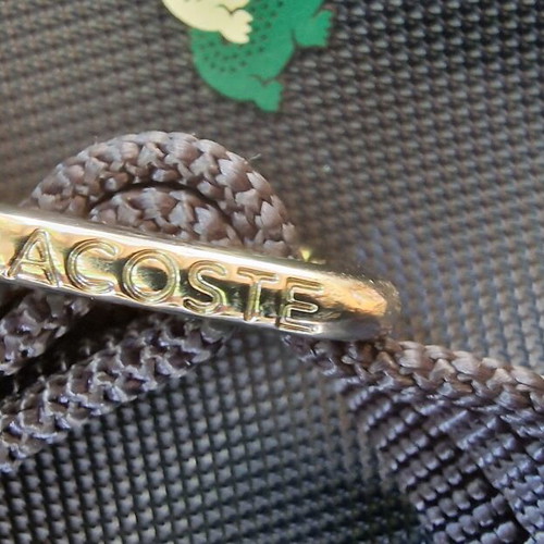 Lacoste Croc Print Mini Cross-Body Bag used, blue