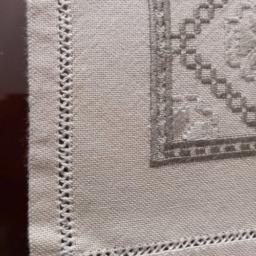 Handmade Lefkaritiko embroidery on etamine like new
