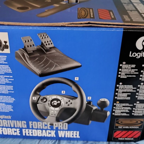 Logitech Driving Force Pro racing wheel used, boxed for PS2 PS3 PC