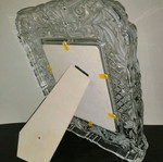Large embossed glass frame like new