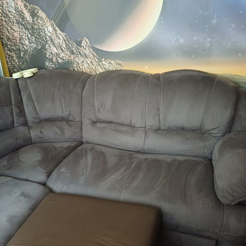Corner sofa used, extendable, gray color