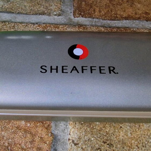 Sheaffer Prelude White Dot ballpoint pen in chrome, like new, boxed